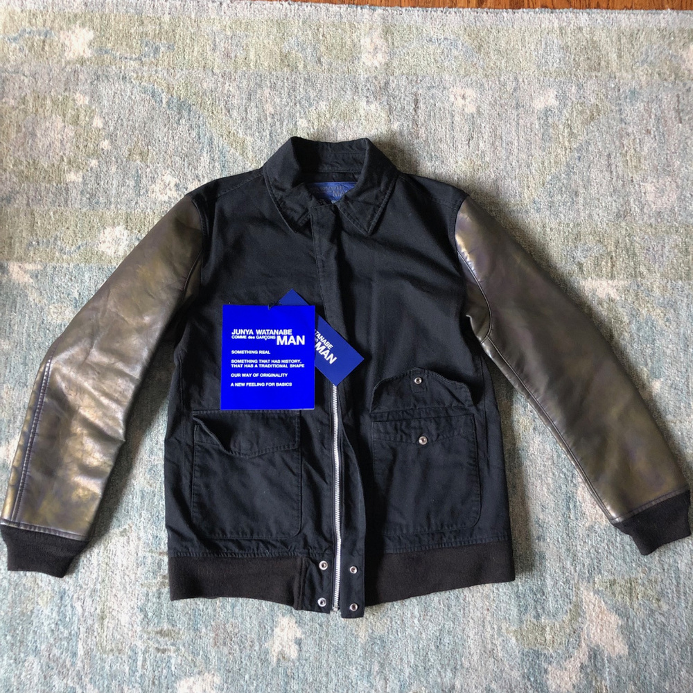 Junya Watanabe Man Leather Jacket Sz Small - Picture 1 of 8